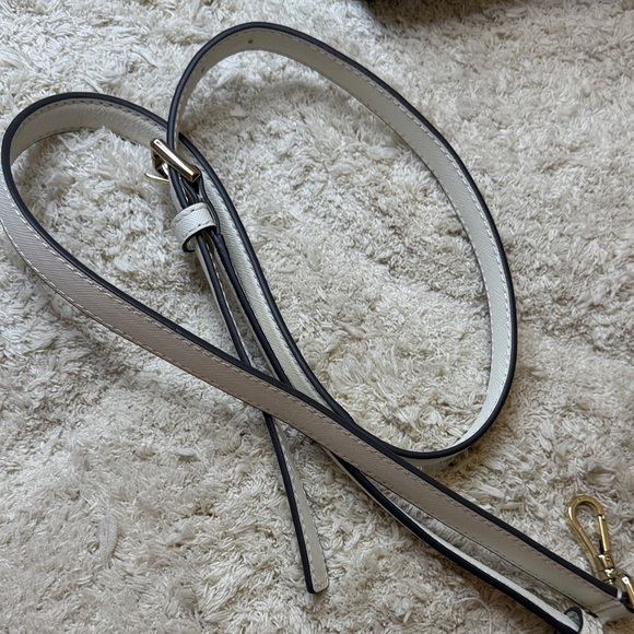 Kate Spade Reiley Straw Dome Satchel Tan and White - Picture 8 of 14